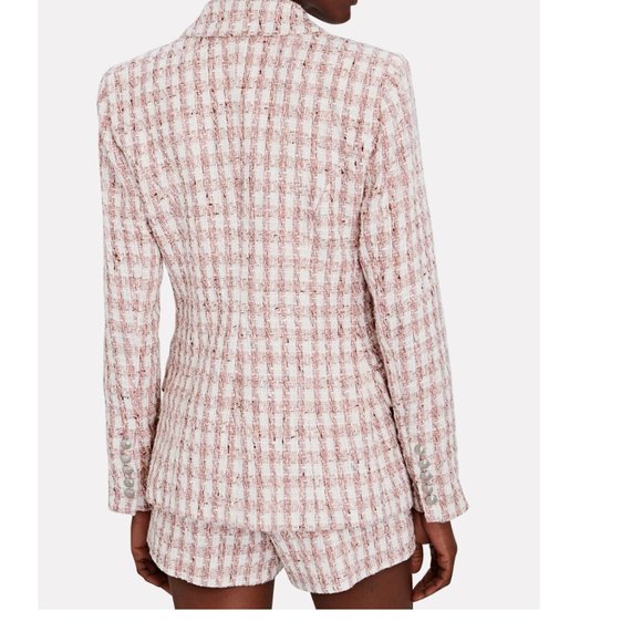 Images L'AGENCE Kenzie Double-Breasted Tweed Blazer and Shorts set US Small - Picture 4 of 12